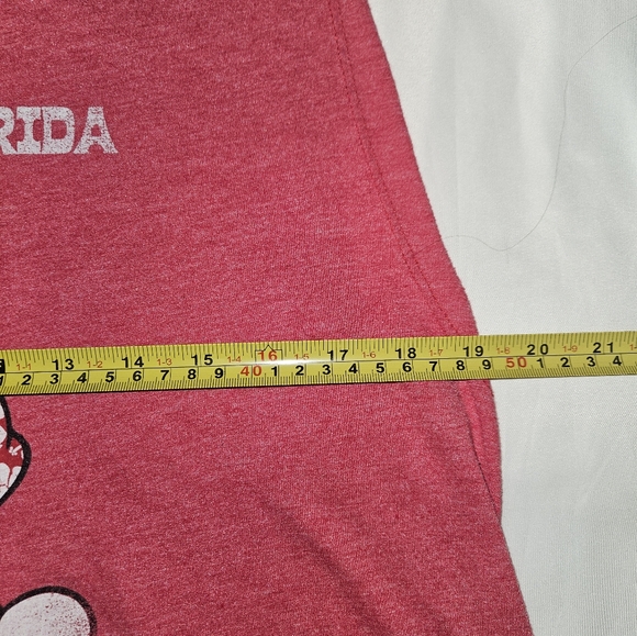 Disney Women’s Red Sleeveless Florida Tee Mickey Mouse Size XL - Picture 4 of 5